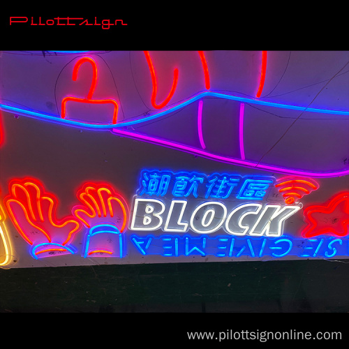 custom advertising neon sign for shop logo